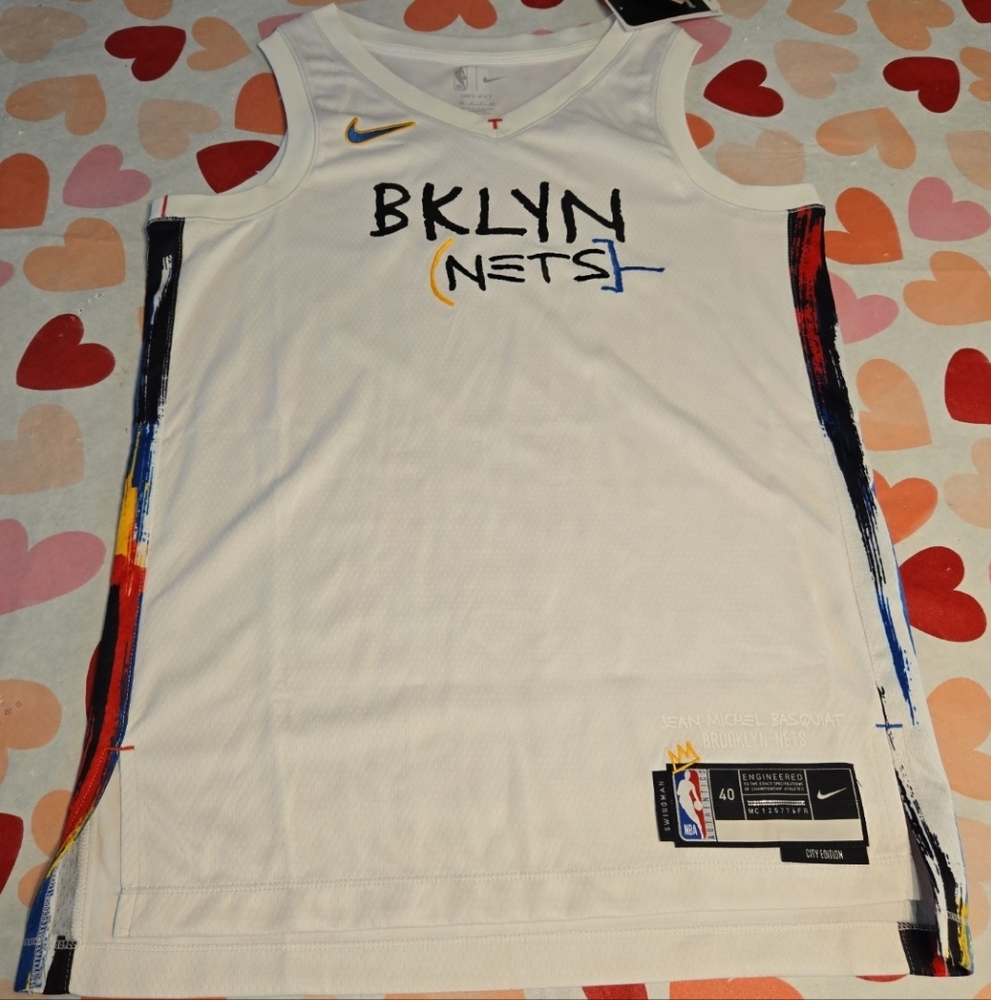 Nike Brooklyn NETS Swingman City Edition *JEAN-MICHEL BASQUIAT DESIGN* sz SM NWT